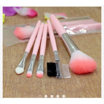 Set 5 cây cọ trang điểm bỏ túi màu hồng cho bạn gái