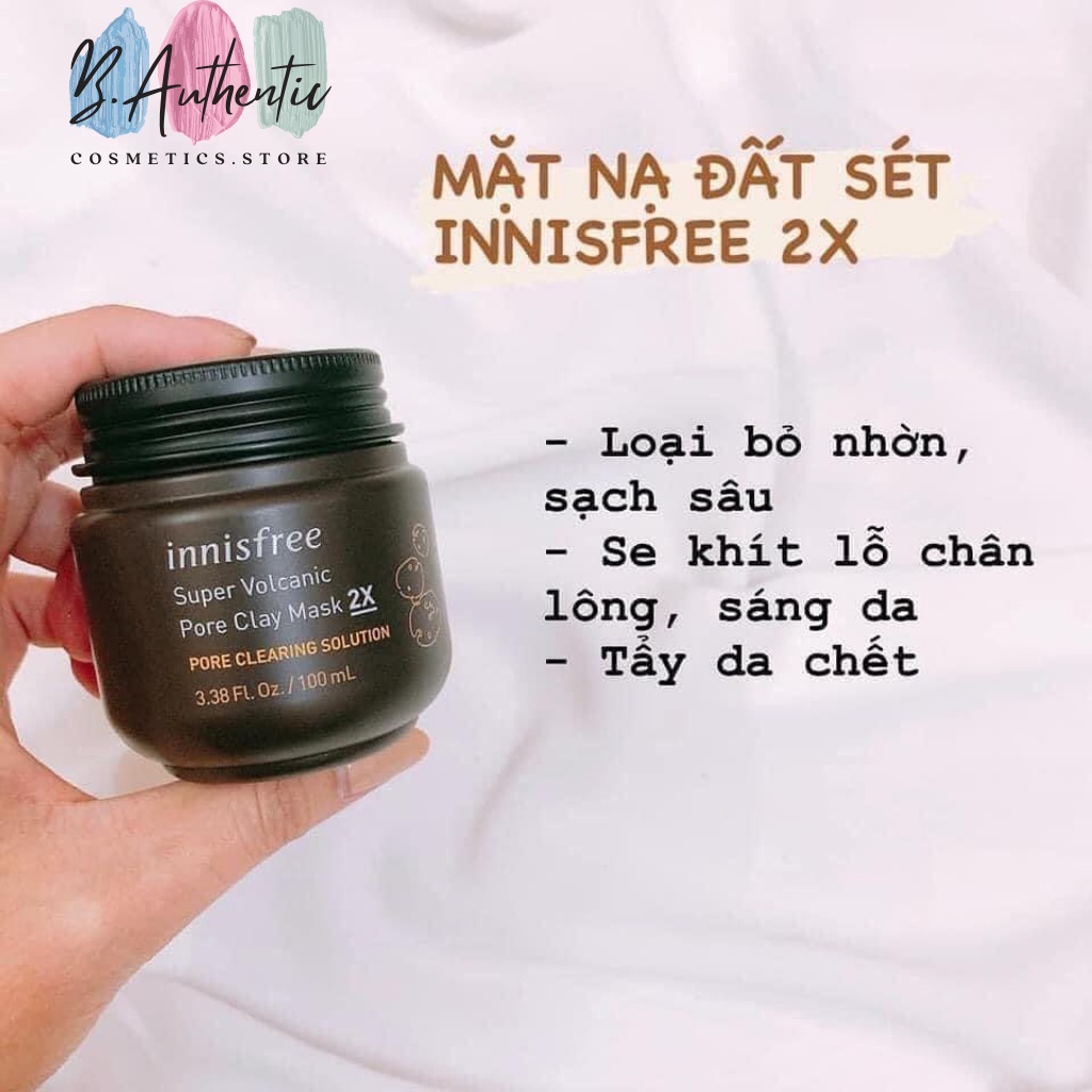 Siêu mặt nạ chăm sóc lỗ chân lông  innisfree Super Mask 2X 100ml-thu nhỏ lỗ chân lông,tẩy da chết