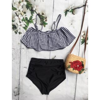Bikini 2 mảnh bèo kẻ caro