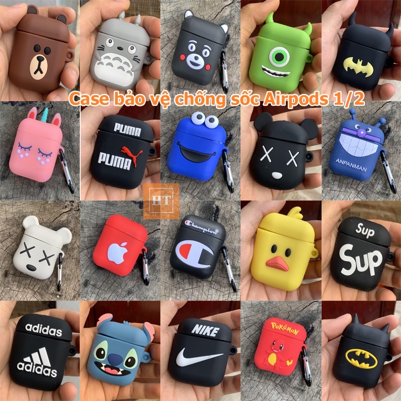 [Rẻ vô địch] [List 2] Case Vỏ bọc ốp tai nghe Airpods 1 2 chất liệu Silicone dày dặn hình đẹp