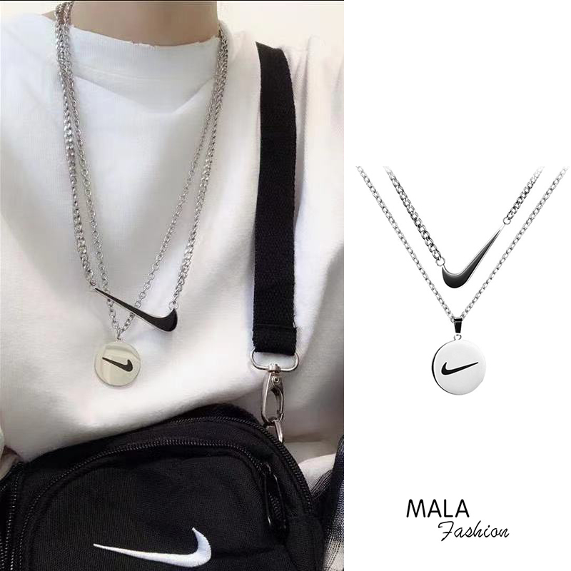  Dây Chuyền Nam Nữ Mặt Tròn Họa Tiết NIKE Thời Trang Hàn Quốc