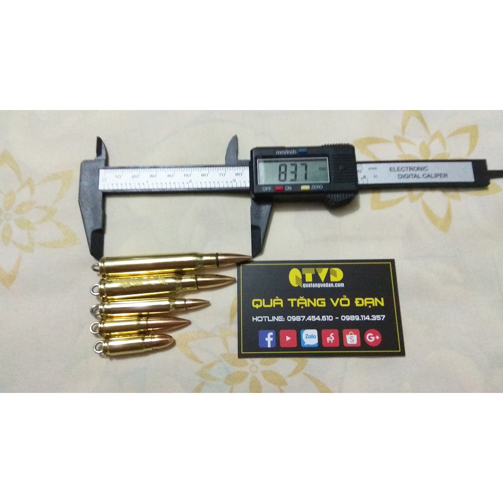 Móc khóa đại liên M30 đồng | QUÀ TẶNG VỎ ĐẠN