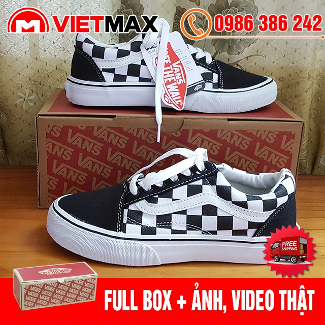 🎁 [FREE SHIP + BOX] Giày Thể Thao Old Skool Caro Đen Trắng Hàng Chất Lượng | BigBuy360 - bigbuy360.vn