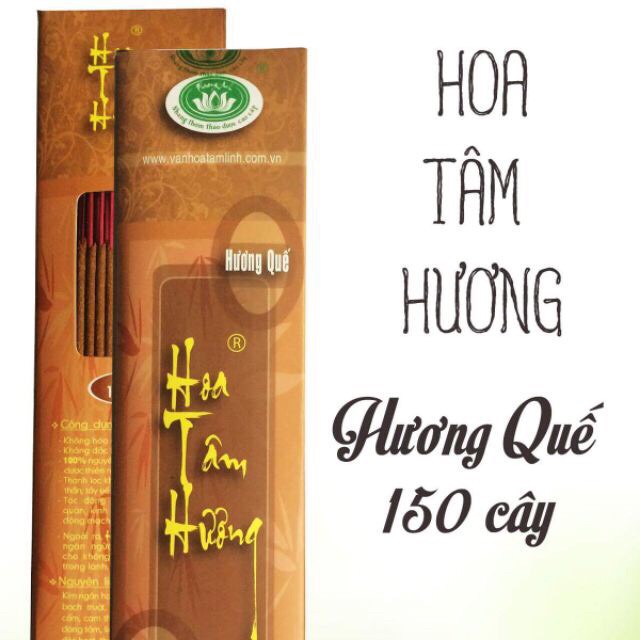 Nhang sạch thảo dược - HOA TÂM HƯƠNG 3 tấc (30cm)-Hương quế, Hương trầm