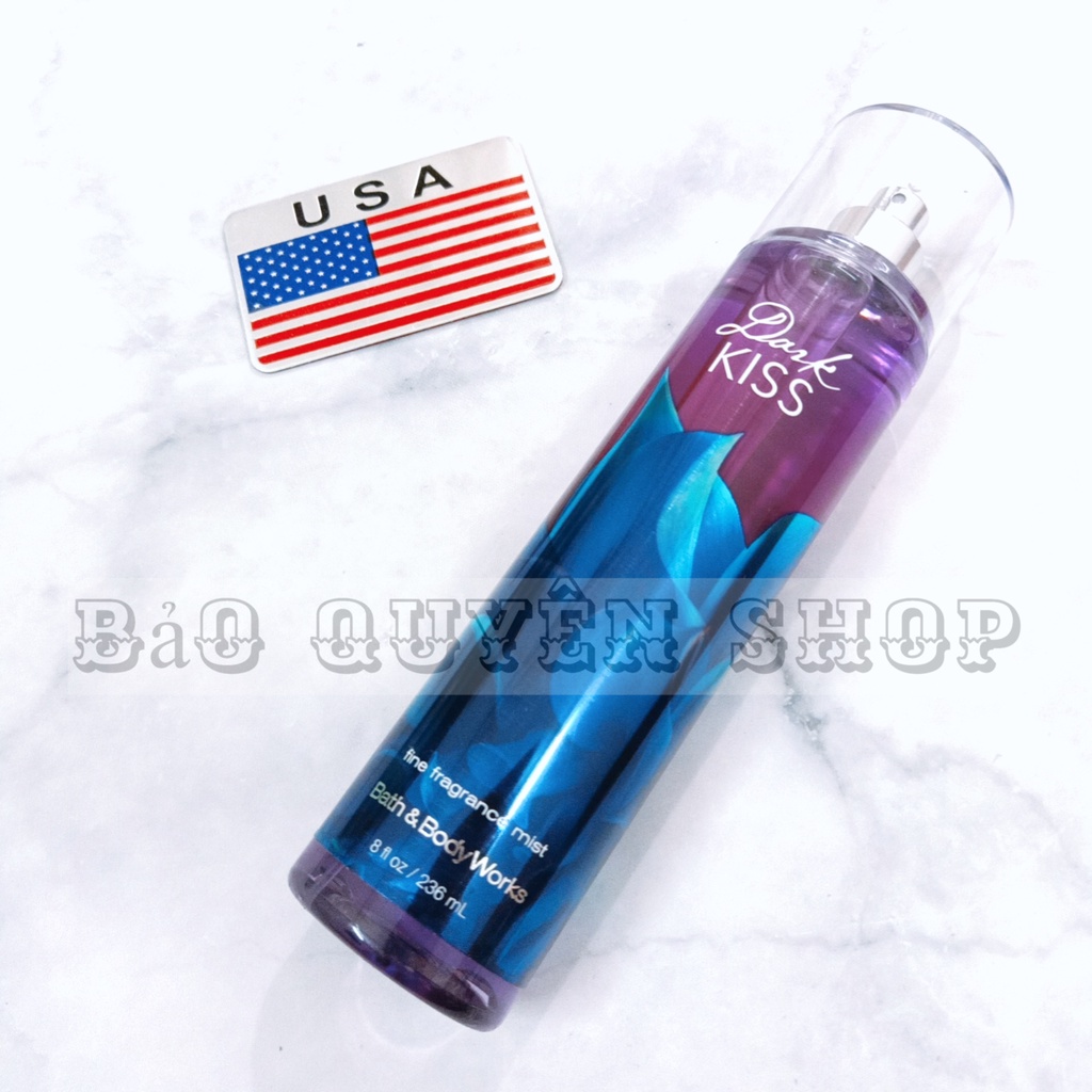 Xịt thơm toàn thân tông nước hoa toàn thân Bath & Body Works - Dark Kiss - Fine Fragrance Mist 236mL