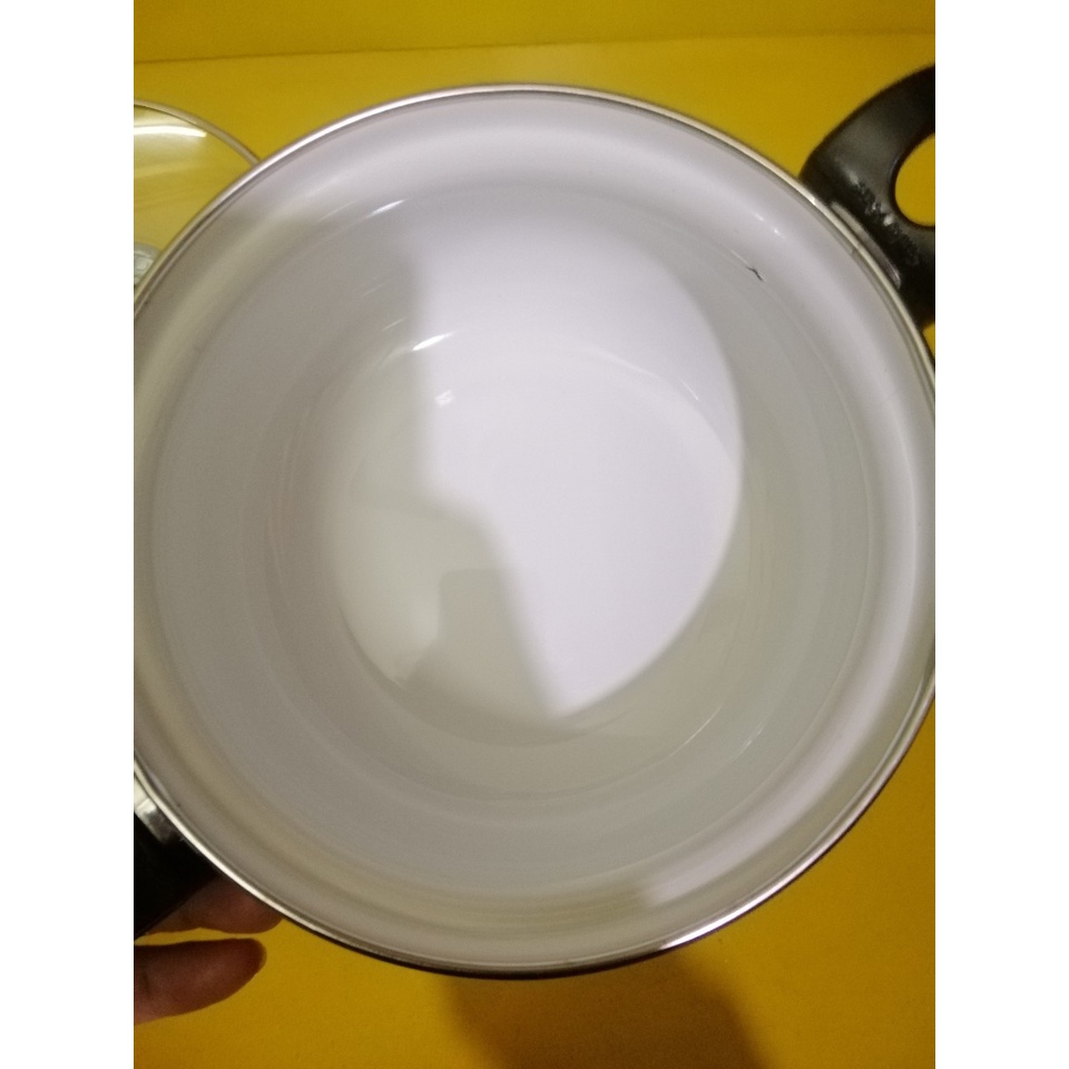 Nồi men nội địa Nhật, size 16.5cm, cao 8.5cm (mã 755), Dùng được bếp từ