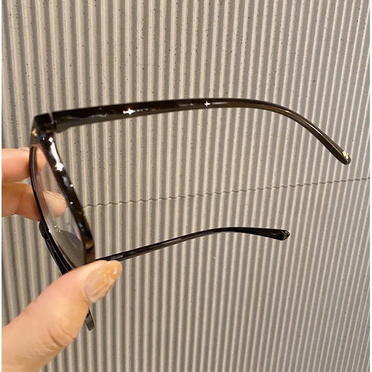 Kính cận gọng vuông mắt kính không độ chống UV phong cách Hàn Quốc thời trang nam nữ EMOJI 070