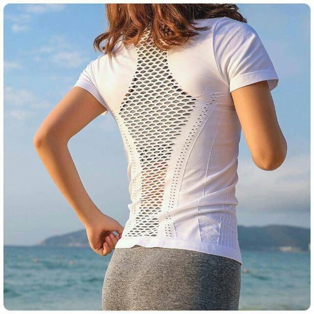 Áo Tập Cộc Tay Phối Lưới( đồ Tập Gym)