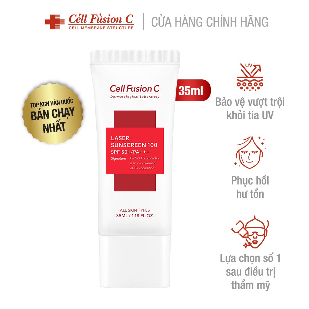 [Mã FMCGMALL -8% đơn 250K] Kem Chống Nắng Cho Mọi Loại Da Cell Fusion C Laser Sunscreen 100 SPF50+ 35ml