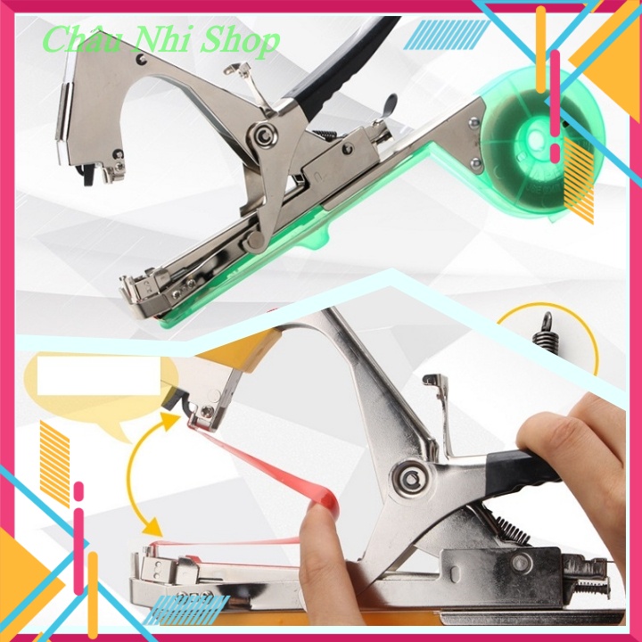 Dụng cụ buộc dây thực vật leo dàn, kìm buộc chanh dây, kèm 01 cuộn dây