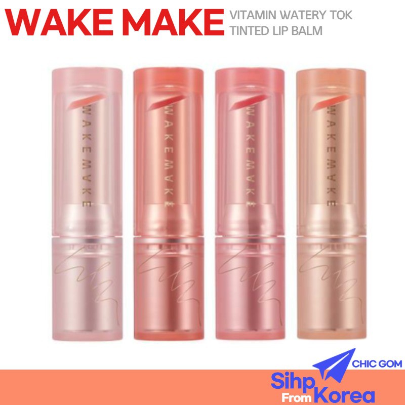 【WAKE MAKE】Son Dưỡng Môi Vitamin Từ Nước Tok 3.4g