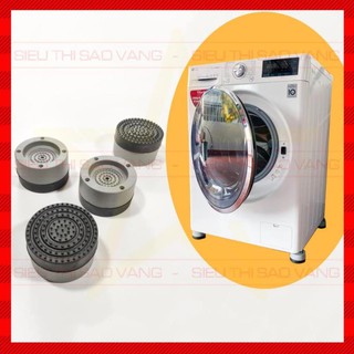 Chân đế máy giặt - Chân kê kê máy giặt tủ lạnh SET 4 miếng cao su cao cấp