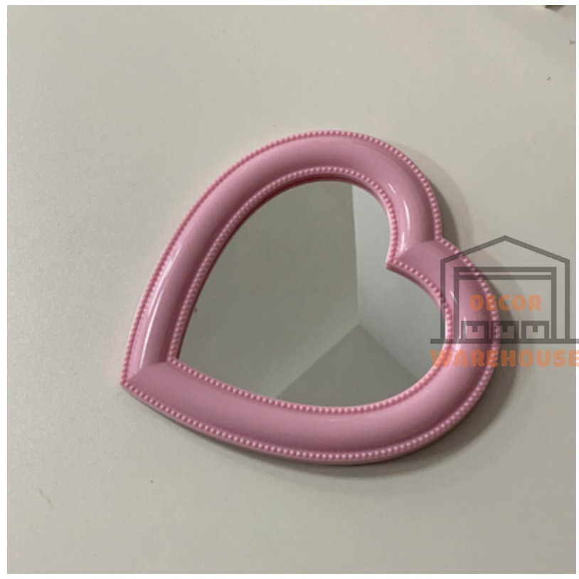 Gương trái tim để bàn trang điểm, treo tường trang trí bàn học xinh xắn Hàn Quốc màu dễ thương giá rẻ