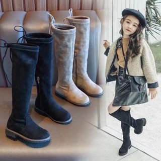 Boot cao cổ buộc dây bé gái Hàng quảng châu