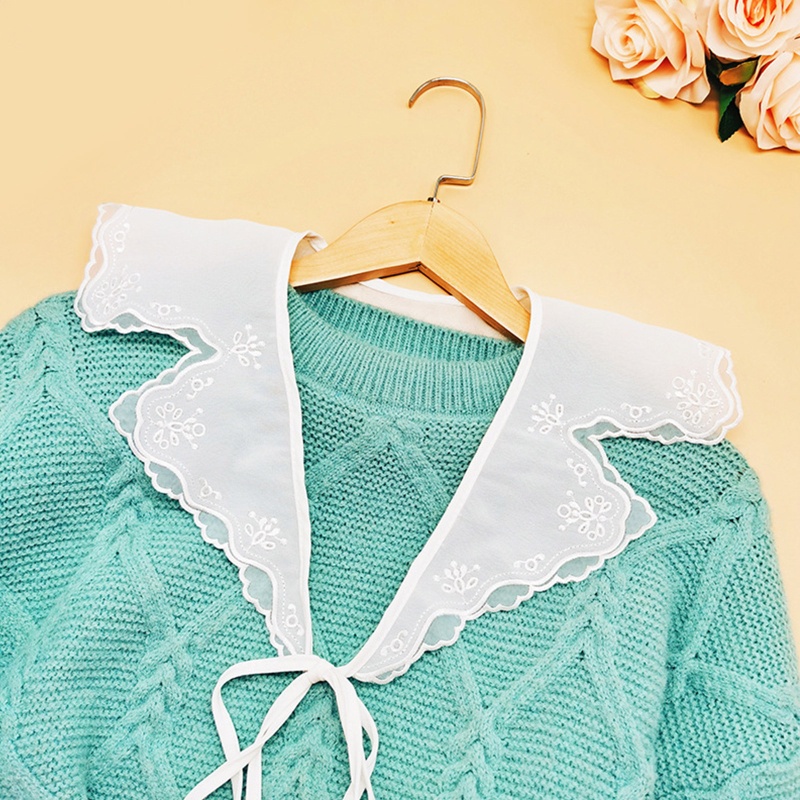 Cổ Áo Rời Thêu Họa Tiết Xinh Xắn Dành Cho Nữ