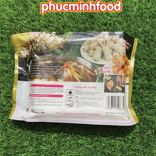 Mực Xoắn Lacusina dùng để chiên và thả lẩu, viên thả lẩu đóng gói 100gram, 500 gram