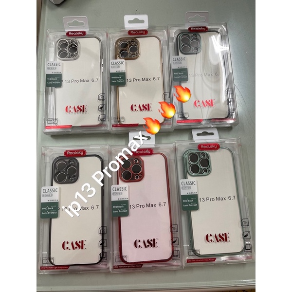 Ốp lưng trong viền mềm REALEKY cho Iphone 13promax