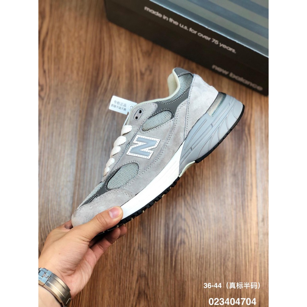 Giày chạy bộ New Balance 993 màu xám, mã MR993GL, phong cách retro, American-made, Size: 36 36.5 37 38 38.5 39.5 40