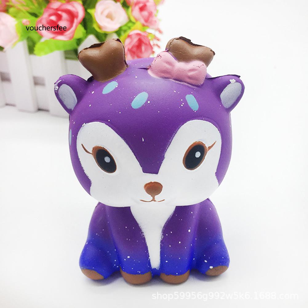 Galaxy Cute Deer Squishy Slow Rising Kids Adults Squeeze Toys Stress Reliever