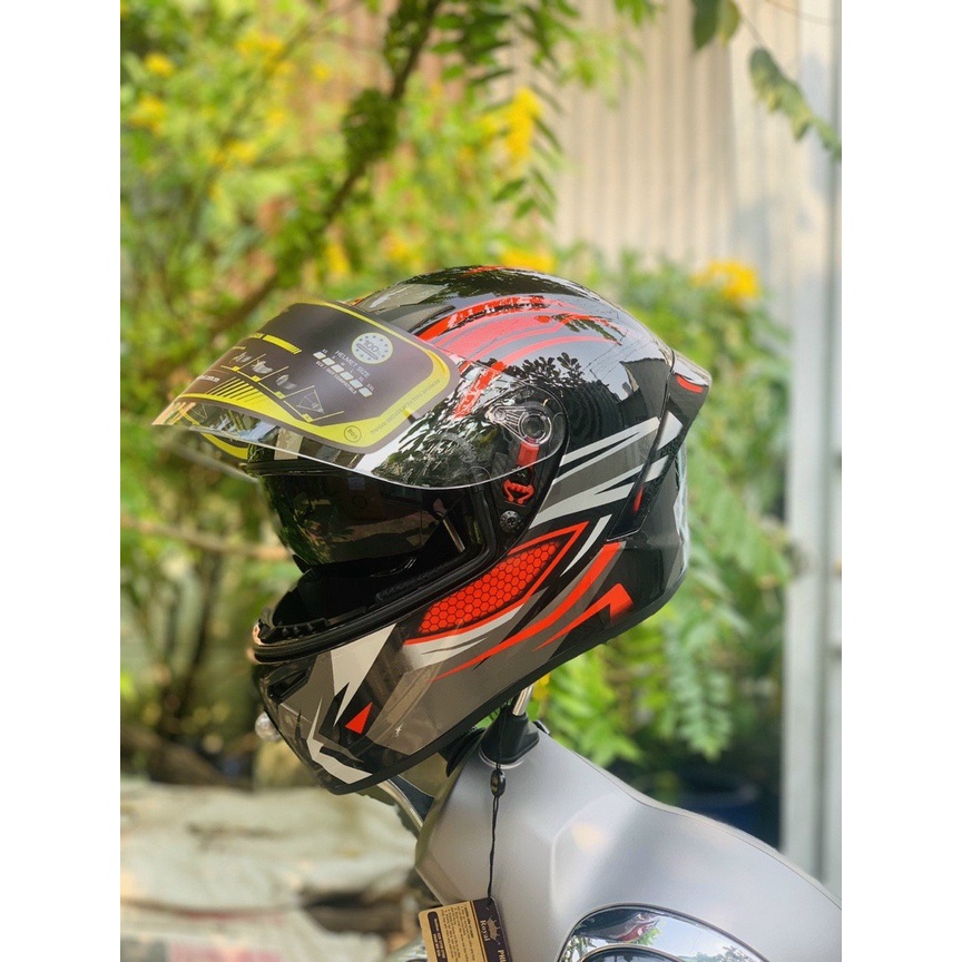 MŨ BẢO HIỂM FULLFACE 2 KÍNH LÓT THÁO RỜI VỆ SINH HOẶC THAY THẾ ĐƯỢC CHÍNH HÃNG ROYAL M266