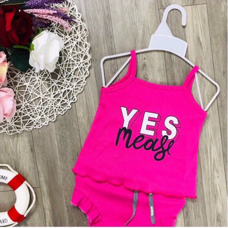 ( Khuyến mãi ) Đồ bộ áo hai dây quần chip hình mecky va chu Yes cho bé từ 6kg-26kg.BDBG45. .