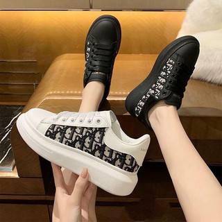 Giày thể thao sneaker nam nữ trắng đen cổ thấp quảng châu học sinh sinh viên đi học 2021