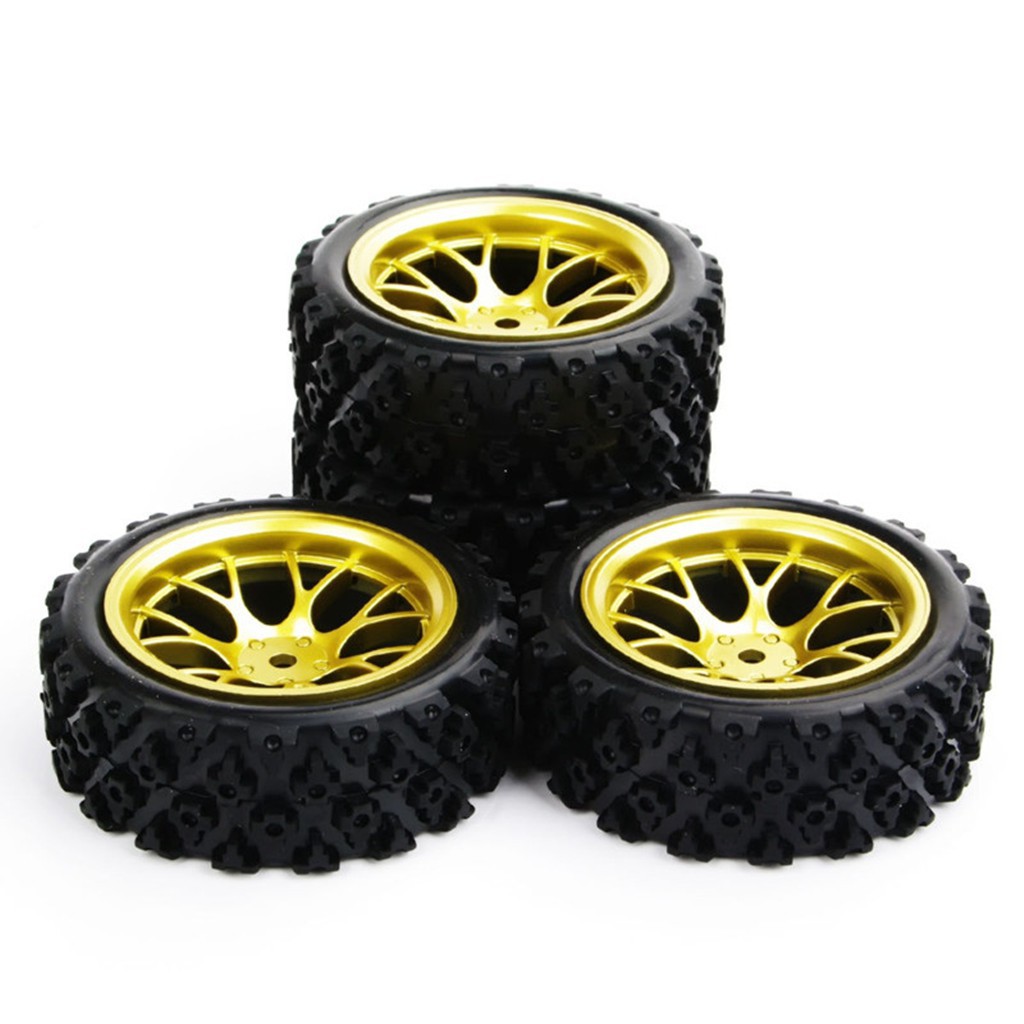 4 Bánh Xe Cao Su Cho Xe Điều Khiển Từ Xa 1 : 10 Rally