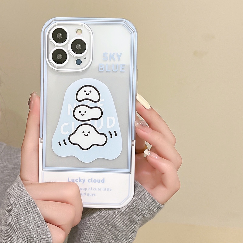 Ốp lưng iphone Ốp Điện Thoại Kèm Giá Đỡ Tàng Hình Họa Tiết Hoạt Hình Dễ Thương Cho iphone14pro / 13 11Pro xs 7 / 8 Dinuo case