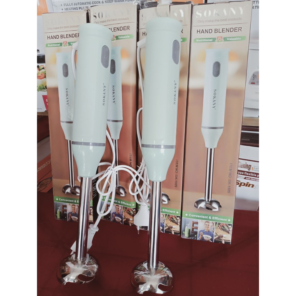 Máy Xay Cầm Tay Chuyên Dùng Xay Cháo Cho Bé, Công Suất 300w Thân Dao Inox Cao cấp Sắc Bén- An Toàn Thực Phẩm