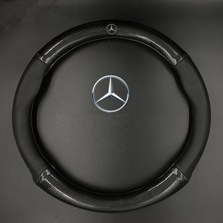 Bọc vô lăng cacbon gắn logo MERCEDES