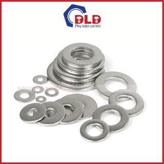 Set 30 con Long đen phẳng ( long đen inox, mạ kẽm, đen 8.8 )