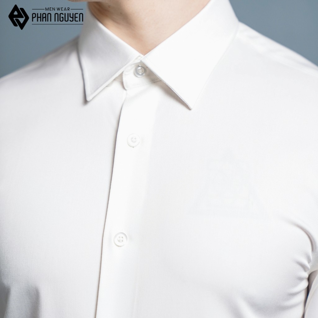 Áo Sơ Mi Trắng Công Sở Nam PHAN NGUYỄN Chất Liệu Vải Cotton Cao Cấp Không Nhăn Thấm Hút Mồ Hôi Tốt SMD.1069 | BigBuy360 - bigbuy360.vn