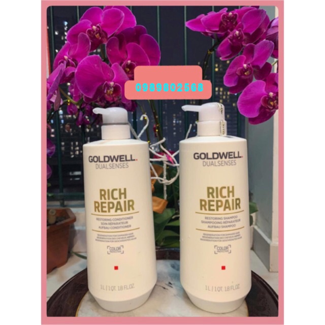 Dầu Gội Xả GOLDWELL Dưỡng Ẩm Phục Hồi GOLDWELL 1000ml