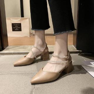 Giày Cao Gót Đế Vuông Thời Trang