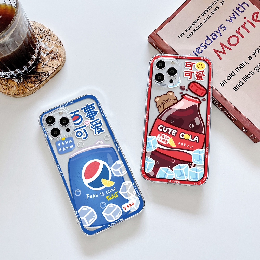 Ốp Điện Thoại Họa Tiết cola / Gấu Cho Iphone 11 Pro Max 12 Pro Max 13 Pro Max Mini 6 7 8 6 7plus Se 2020 X Xs Xr 5 4