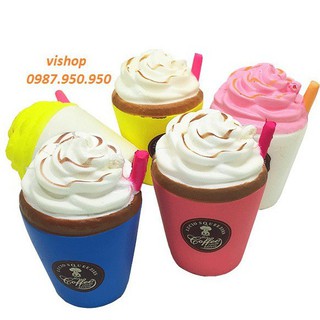 SquiShy kem coffee có ống hút