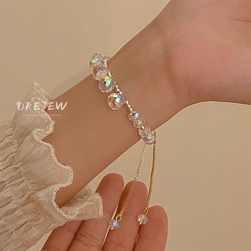 DREJEW Vòng đeo tay đính đá lấp lánh thời trang dành cho nữ