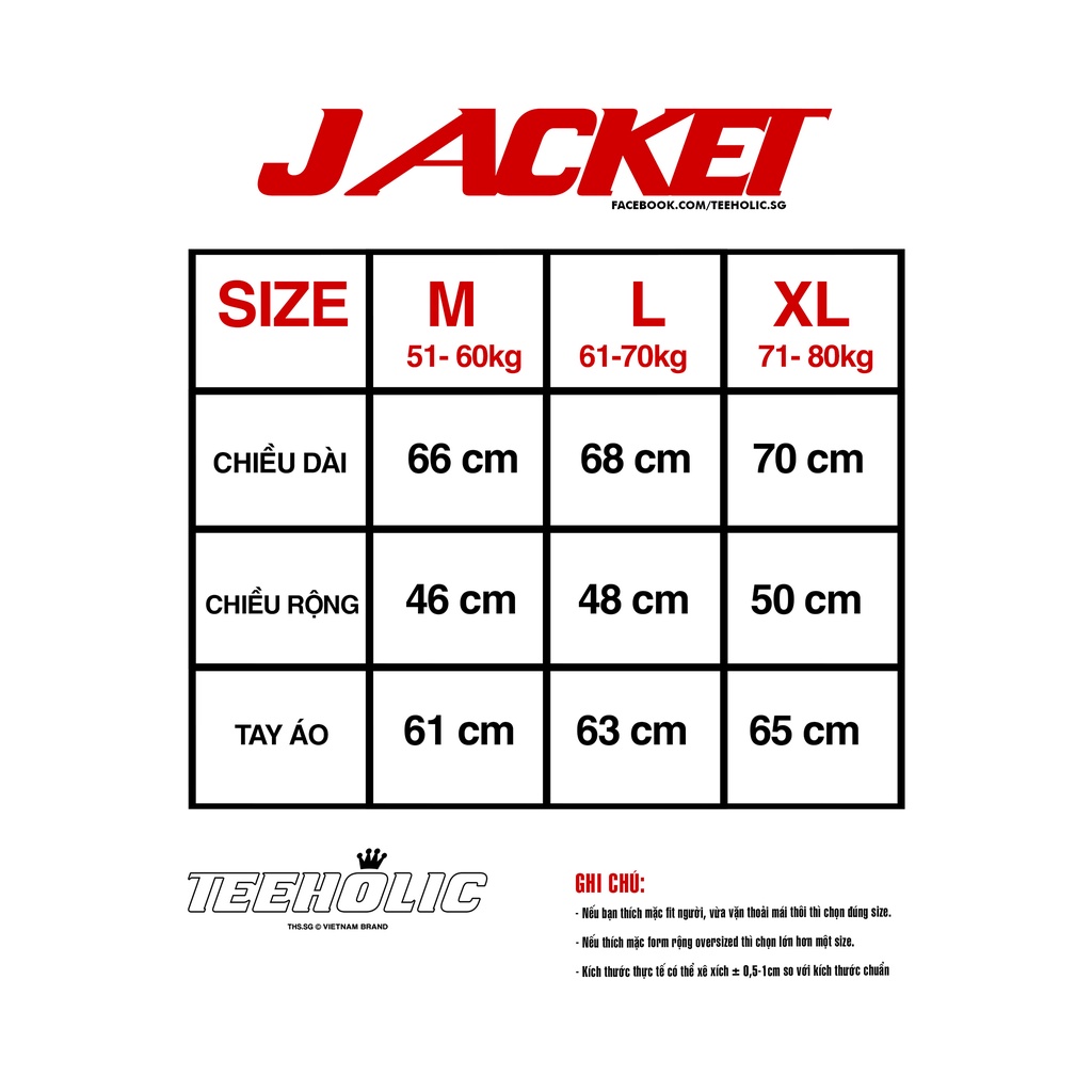 Áo Khoác Jacket TeeHolic Thêu Logo Màu Đen - Local Brand Jacket