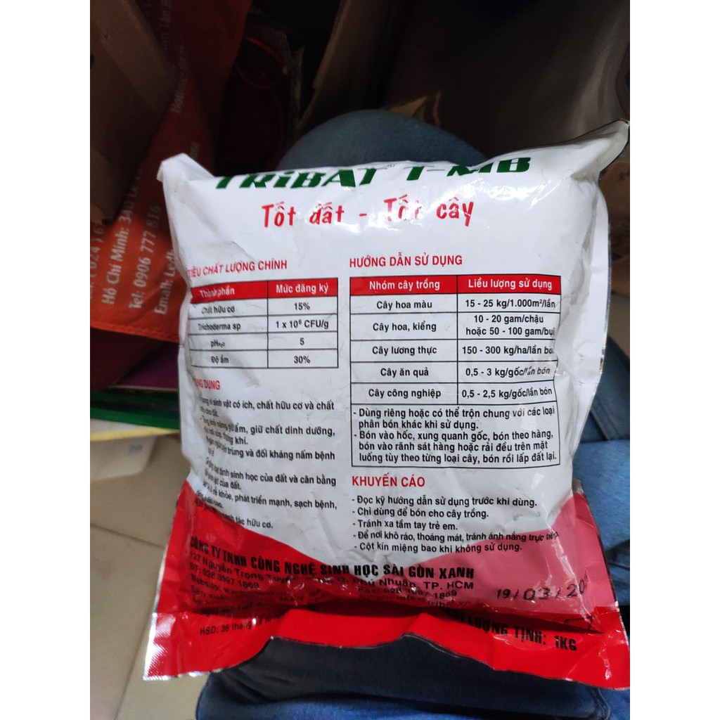 phân hữu cơ vi sinh TRIBAT TMB 1kg (dạng viên/bột)