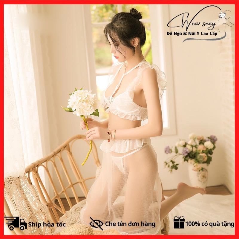 Bộ Ngủ Ren Sexy Gợi Cảm MS026  [CWEAR.SEXY_ĐỒ NGỦ &amp; NỘI Y CAO CẤP]