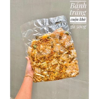 500g bánh tráng cuộn khô gà cay Mạnh Hùng