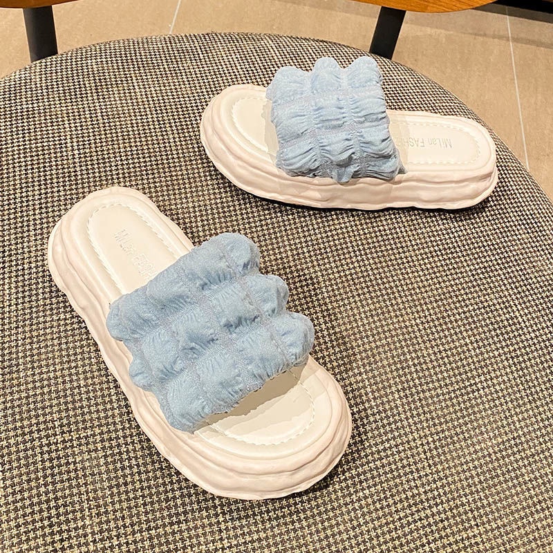 Dép Quai Ngang Đế Dày Thời Trang Cho Nữ