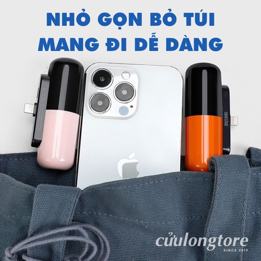 Sạc Dự Phòng Mini Siêu Nhỏ di động cầm tay dễ thương cute bin sạc điện thoại iphon 11 12 13 du lịch bỏ túi