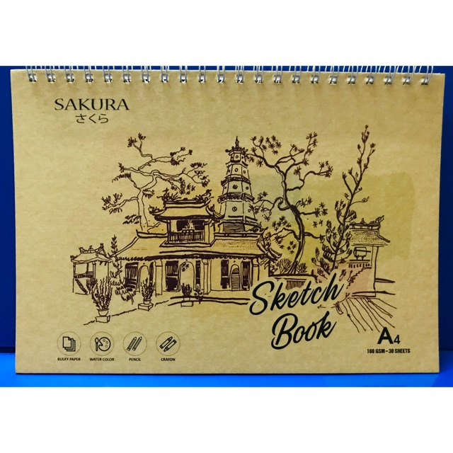 SỔ VẼ SKETCH BOOK SAKURA 30 TỜ(A5/A4/A3)