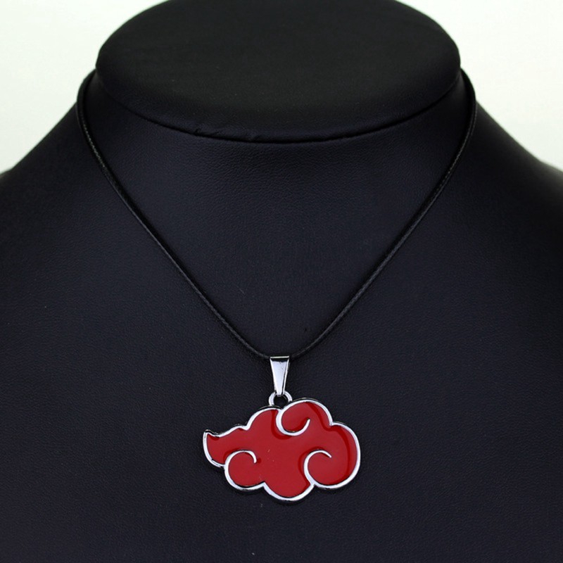 Dây chuyền mặt hình đám mây màu đỏ chủ đề naruto
