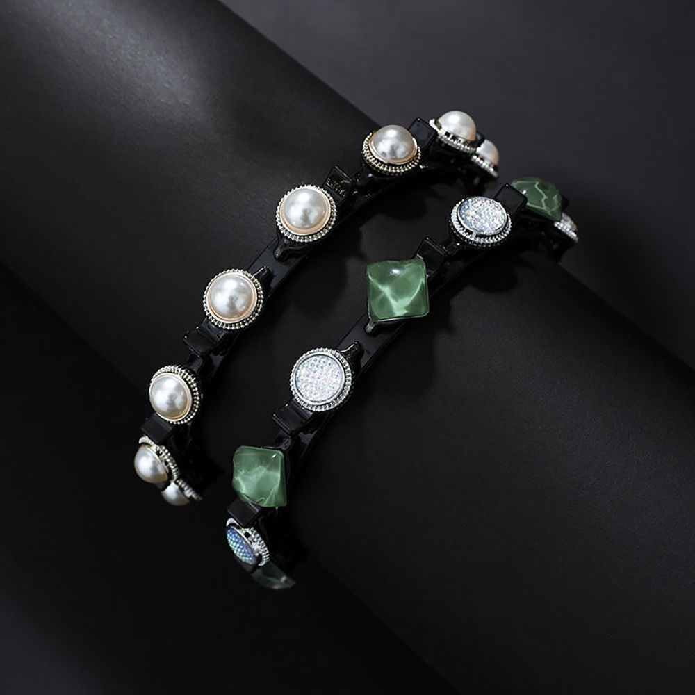 Băng Đô Cài Tóc Bằng Nhựa Họa Tiết Hoa / Răng Lượn Sóng Phong Cách Bohemia Ngọt Ngào Cho Nữ