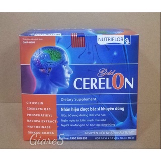 Cerelon Gold bổ não , tăng cường trí nhớ Hộp 100 viên
