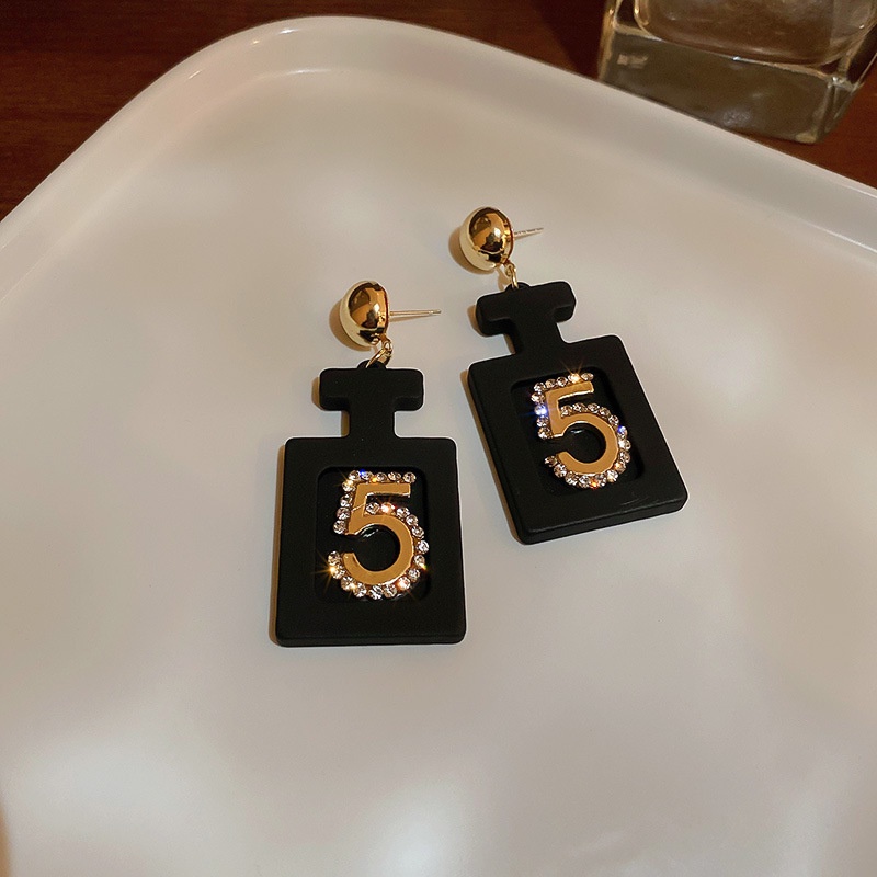 1 Đôi Bông Tai Đính Ngọc Trai Giả Và Nơ In Chữ Thời Trang Chất Lượng Cao Phong Cách Hàn Quốc