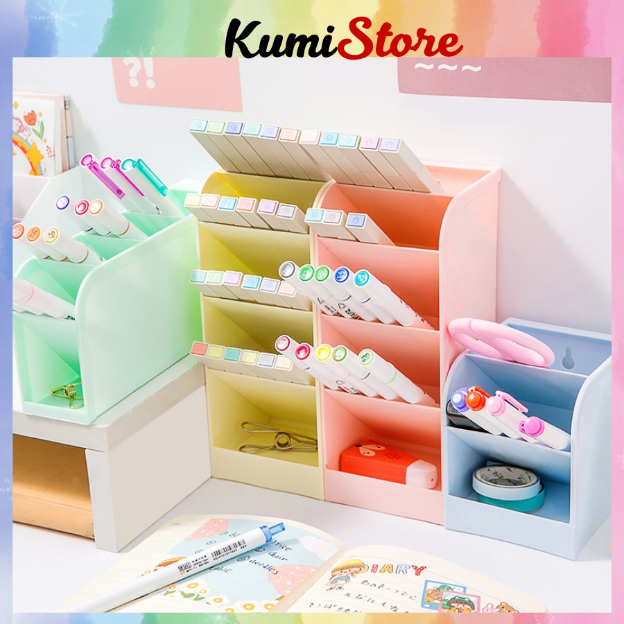 Kệ 4 tầng đựng bút/ mỹ phẩm/ cọ trang điểm 4 tầng 20*5*9cm KUMI STORE