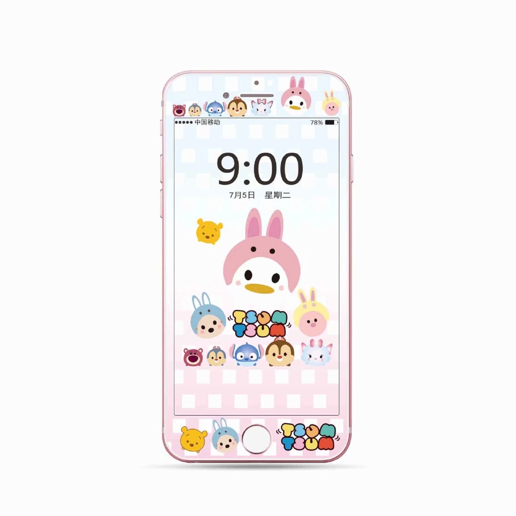 Kính Cường Lực Bảo Vệ Màn Hình In Hình Mickey Minnie Cho Iphone 7 I8 I6 6s Plus 7plus